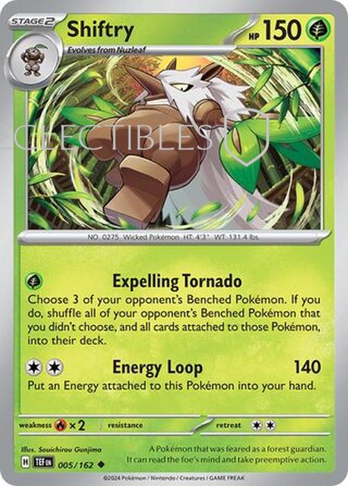 Pokemon Temporal Forces 005/162 Shiftry Reverse Holo