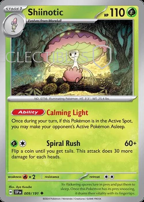 Pokemon Surging Sparks 009/191 Shiinotic  Reverse Holo