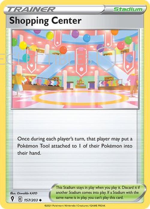 Pokemon Evolving Skies 157/203 Shopping Center Reverse Holo