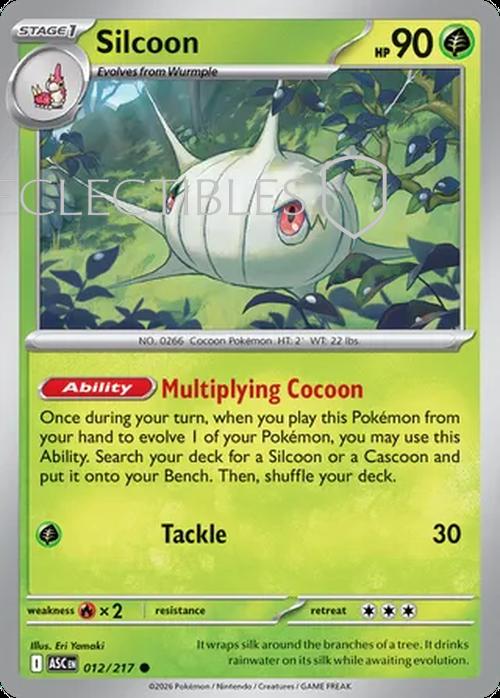 Pokemon Ascended Heroes 012/217 Silcoon Reverse Holo