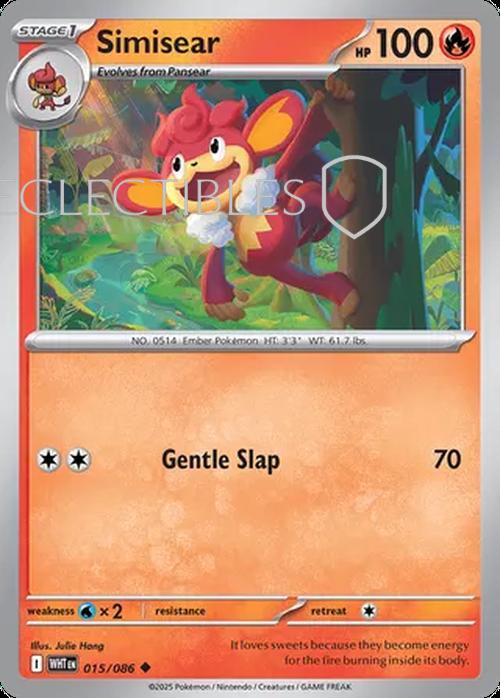 Pokemon White Flare 015/086 Simisear Reverse Holo
