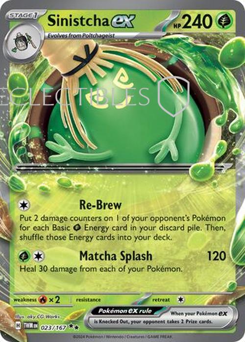 Pokemon Twilight Masquerade 023/167 Sinistcha ex