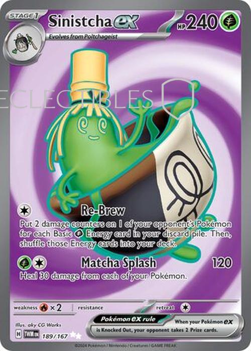 Pokemon Twilight Masquerade 189/167 Sinistcha ex