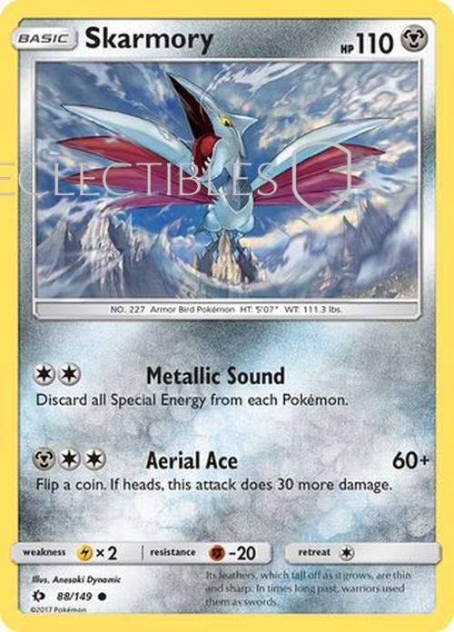 Pokemon Sun & Moon 088/149 Skarmory  Reverse Holo