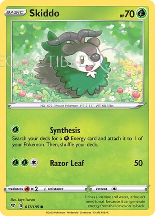 Pokemon Vivid Voltage 017/185 Skiddo Reverse Holo