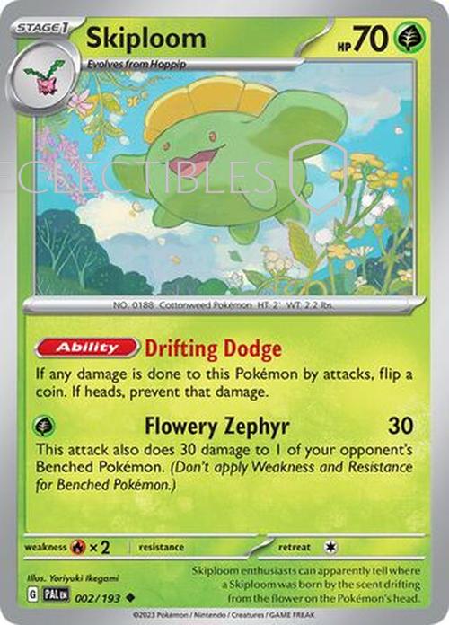 Pokemon Paldea Evolved 002/193 Skiploom Reverse Holo