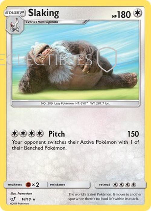 Pokemon Detective Pikachu 018/018 Slaking Reverse Holo