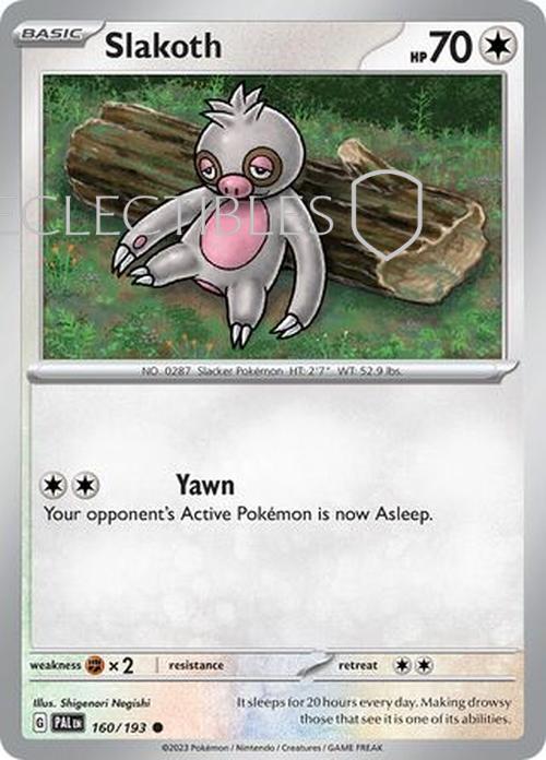 Pokemon Paldea Evolved 160/193 Slakoth Reverse Holo