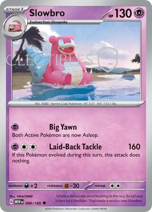 Pokemon Scarlet & Violet 151 080/165 Slowbro  Reverse Holo