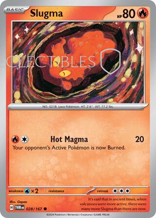 Pokemon Twilight Masquerade 028/167 Slugma Reverse Holo