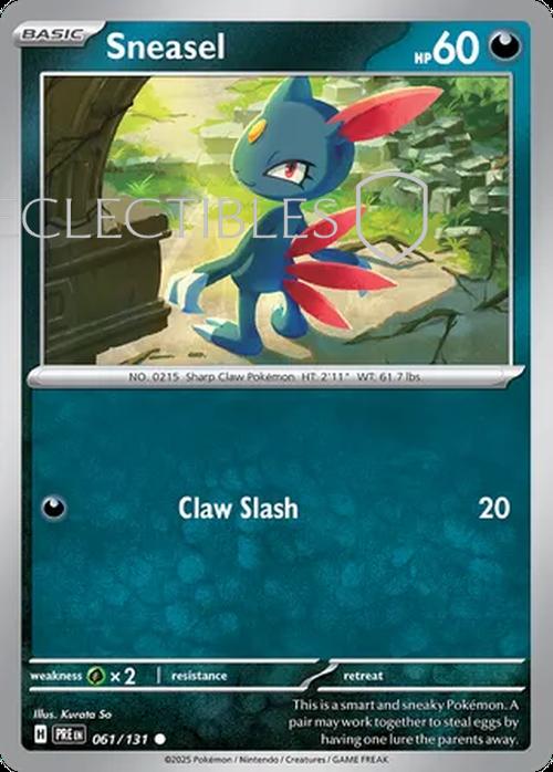 Pokemon Prismatic Evolutions 061/131 Sneasel Reverse Holo