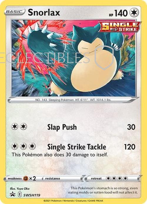 Pokemon SWSH Black Star Promos SWSH 119 Snorlax