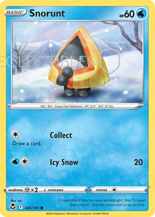 Pokemon Silver Tempest 041/195 Snorunt  Reverse Holo