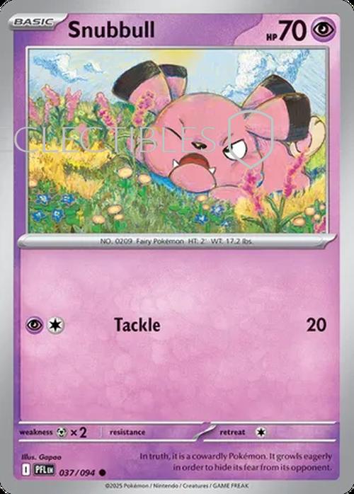 Pokemon Phantasmal Flames 037/094 Snubbull Reverse Holo