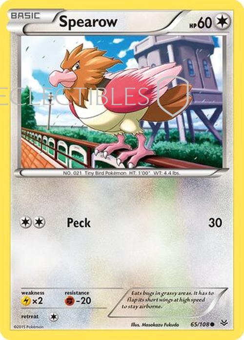 Pokemon Roaring Skies 065/108 Spearow Reverse Holo