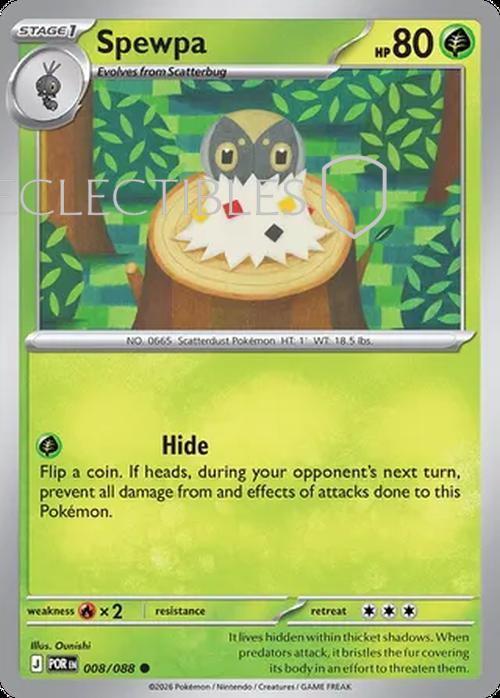 Pokemon Perfect Order 008/88 Spewpa Reverse Holo