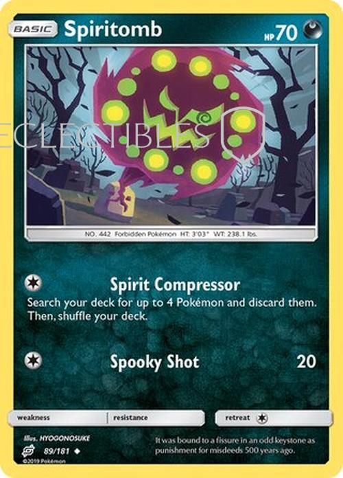 Pokemon Team up 089/181 Spiritomb Reverse Holo