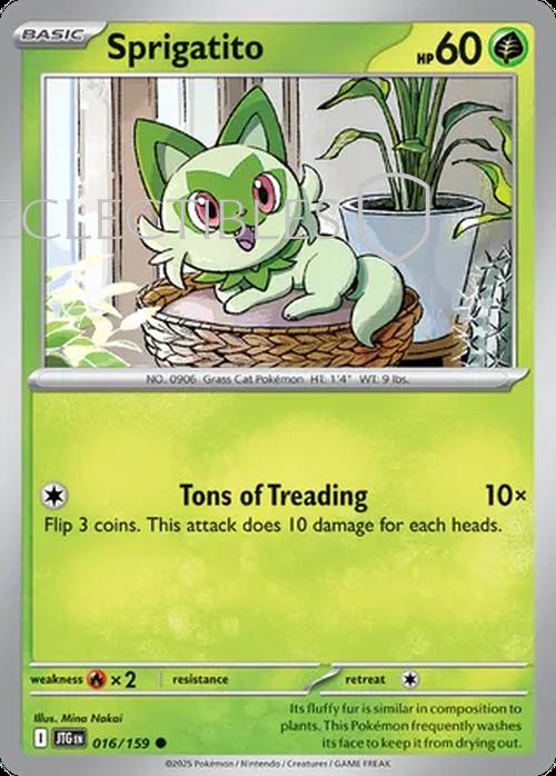 Pokemon Journey Together 016/159 Sprigatito Reverse Holo