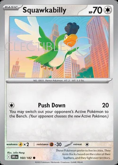 Pokemon Destined Rivals 160/182 Squawkabilly Reverse Holo