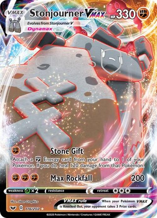 Pokemon Sword & Shield 116/202 Stonjourner VMAX