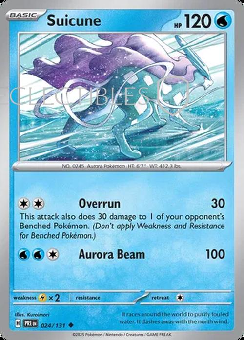 Pokemon Prismatic Evolutions 024/131 Suicune Reverse Holo