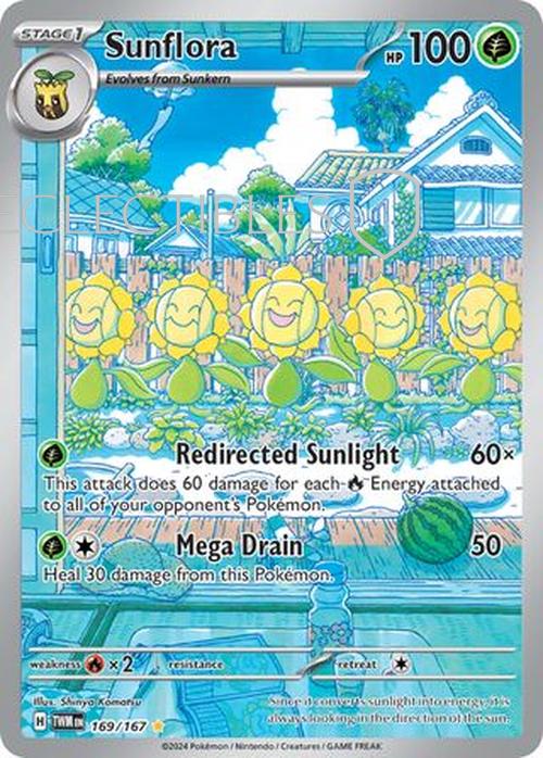 Pokemon Twilight Masquerade 169/167 Sunflora