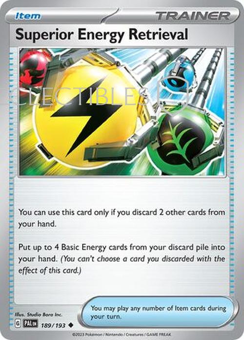 Pokemon Paldea Evolved 189/193 Superior Energy Retrieval Reverse Holo