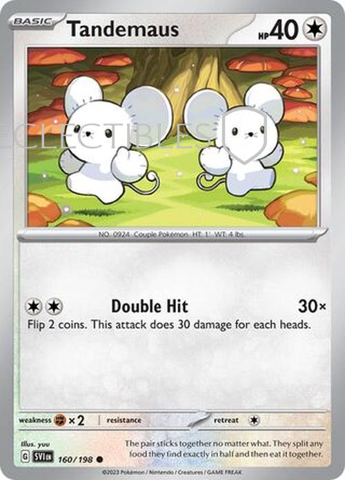 Pokemon Scarlet & Violet 160/198 Tandemaus  Reverse Holo