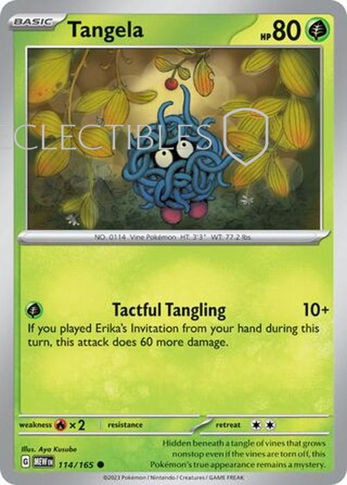 Pokemon Scarlet & Violet 151 114/165 Tangela  Reverse Holo