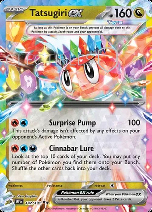 Pokemon Surging Sparks 142/191 Tatsugiri ex