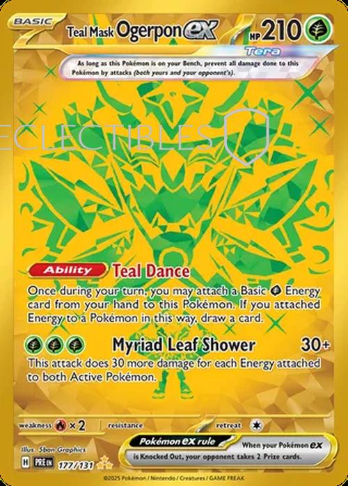 Pokemon Prismatic Evolutions 177/131 Teal Mask Ogerpon ex