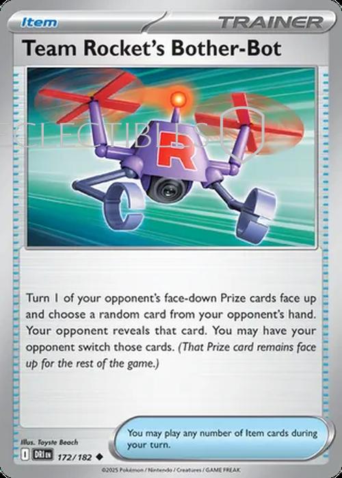 Pokemon Destined Rivals 172/182 Team Rockets Bother Bot Reverse Holo