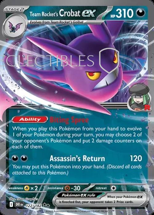 Pokemon Destined Rivals 122/182 Team Rockets Crobat ex