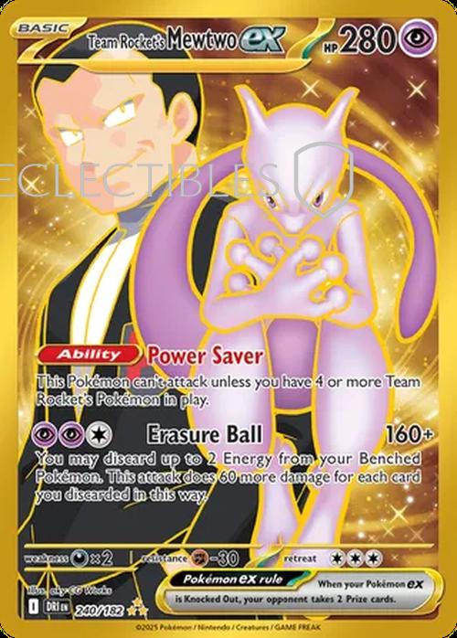 Pokemon Destined Rivals 240/182 Team Rockets Mewtwo ex