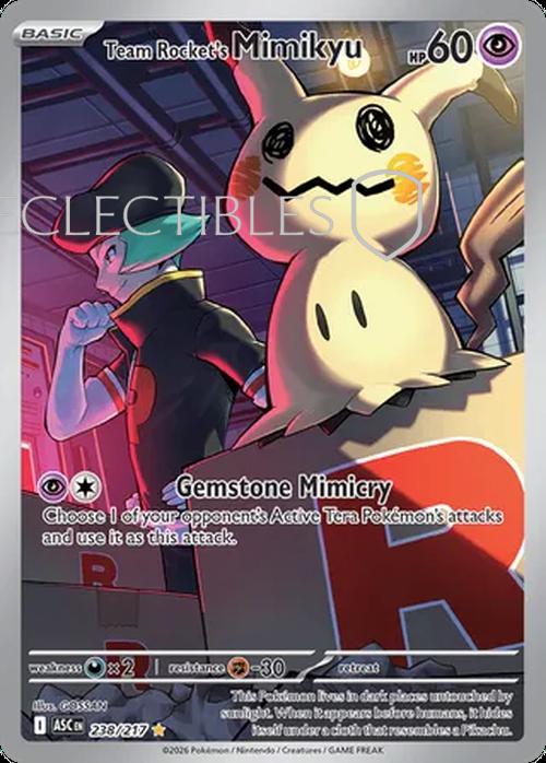 Pokemon Ascended Heroes 238/217 Team Rockets Mimikyu