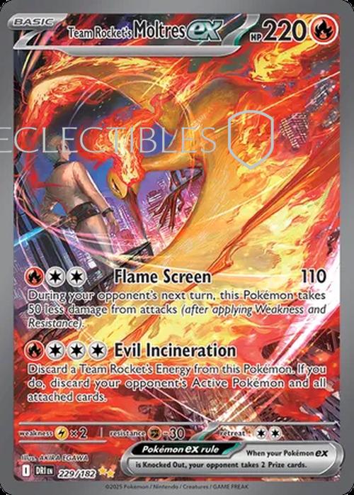 Pokemon Destined Rivals 229/182 Team Rockets Moltres ex