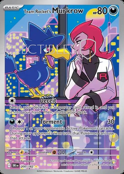 Pokemon Destined Rivals 200/182 Team Rockets Murkrow