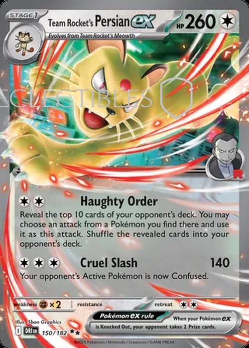 Pokemon Destined Rivals 150/182 Team Rockets Persian ex