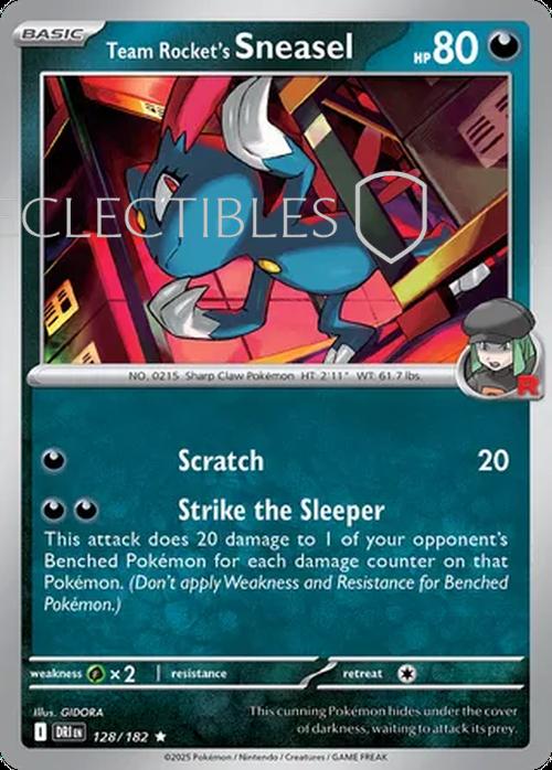 Pokemon Destined Rivals 128/182 Team Rockets Sneasel Reverse Holo