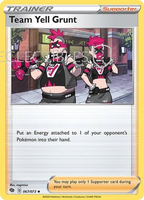 Pokemon Champions Path 067/73 Team Yell Grunt Reverse Holo