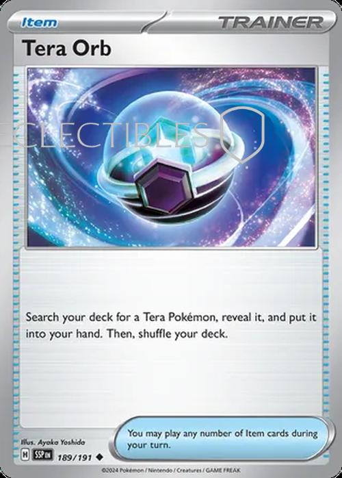 Pokemon Surging Sparks 189/191 Tera Orb  Reverse Holo