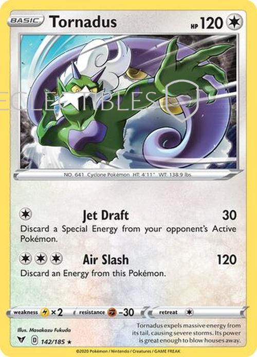 Pokemon Vivid Voltage 142/185 Tornadus Holo