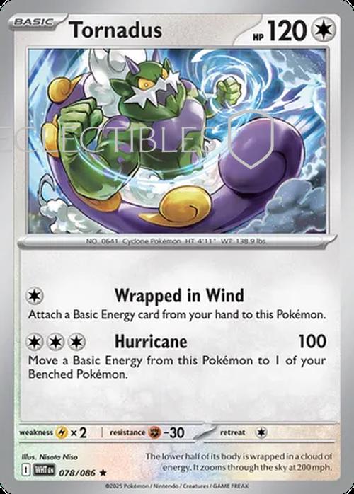 Pokemon White Flare 078/086 Tornadus Reverse Holo