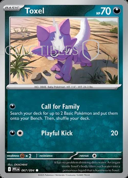 Pokemon Phantasmal Flames 067/094 Toxel Reverse Holo