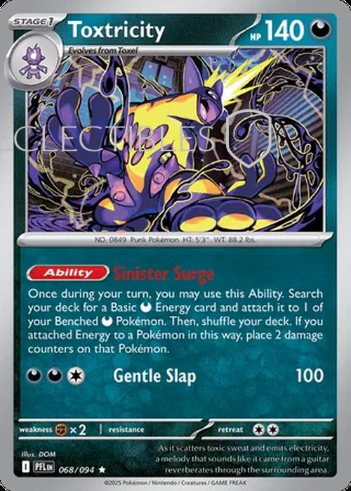 Pokemon Phantasmal Flames 068/094 Toxtricity Reverse Holo