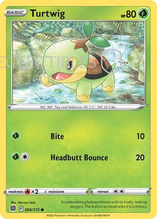 Pokemon Brilliant Stars 006/172 Turtwig  Reverse Holo