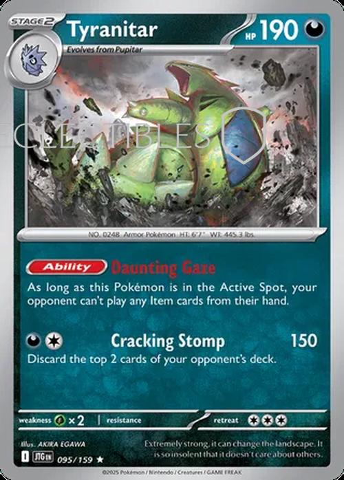 Pokemon Journey Together 095/159 Tyranitar Reverse Holo