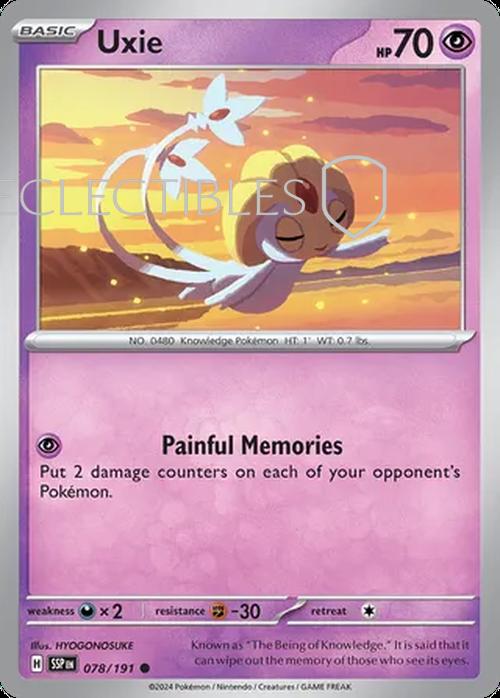 Pokemon Surging Sparks 078/191 Uxie  Reverse Holo