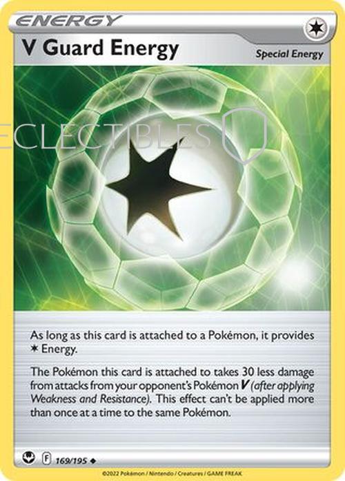 Pokemon Silver Tempest 169/195 V Guard Energy Reverse Holo