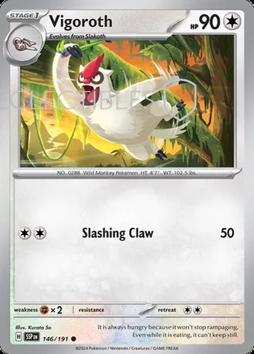 Pokemon Surging Sparks 146/191 Vigoroth Reverse Holo